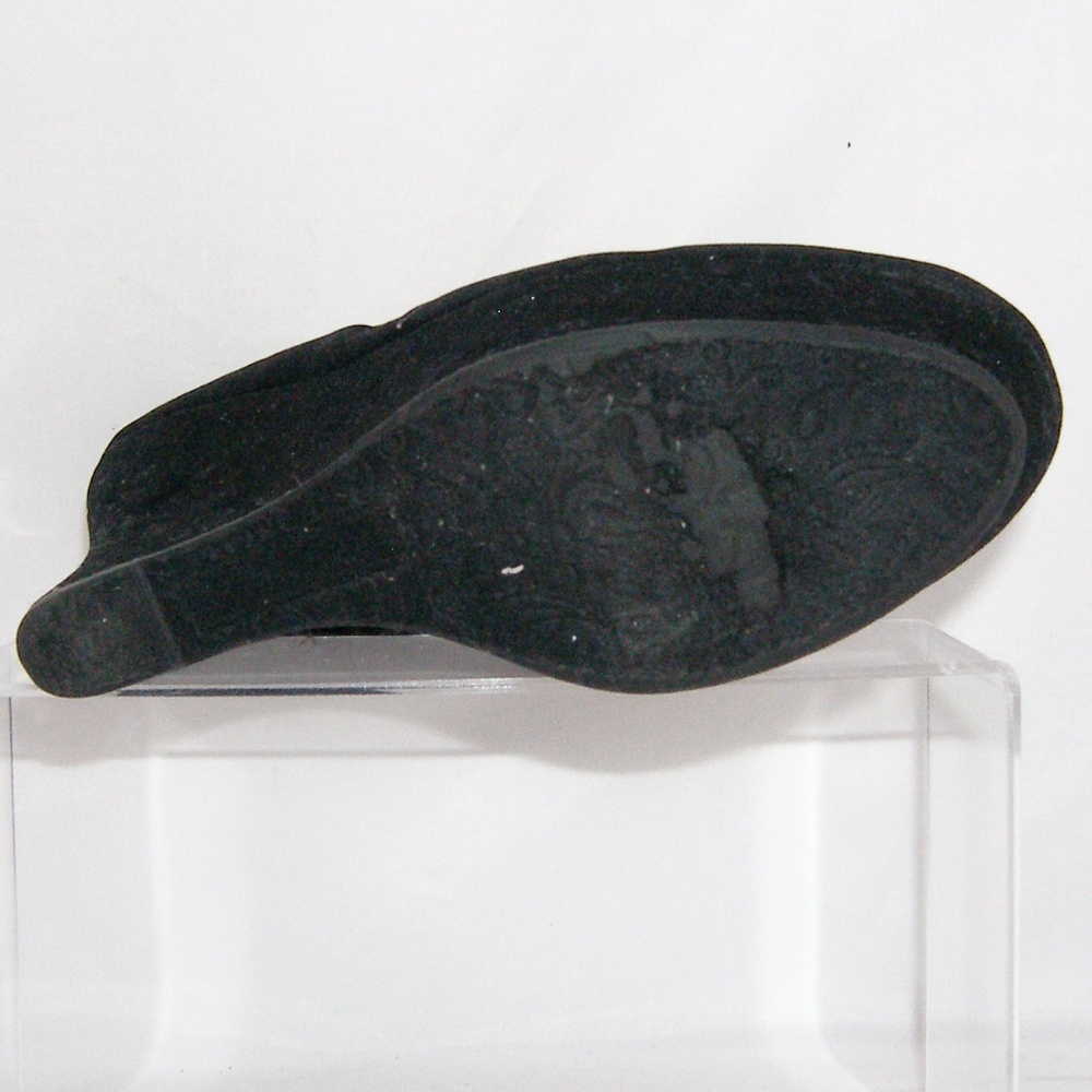 Love Culture 'Ceasar-55' black round toe wedges 7 - Picture 6 of 8